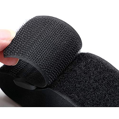 Envisioned Reusable Cinch Straps 3" x 20" - 6 Pack, Multipurpose Strong Gripping, Quality Hook and Loop Securing Straps (Black) - size: 3" x 20"