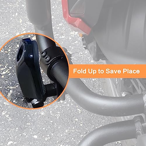 VGMOTO Motorcycle 1.25" Highway Footpegs Adjustable Foot Pegs Footrests with Clamps Mounts kit Compatible with Harley Touring Sportster Softail Road Glide Street Glide with 1 1/4 inch Engine Guard - color: Chrome-Style B