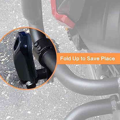 VGMOTO Motorcycle 1.25" Highway Footpegs Adjustable Foot Pegs Footrests with Clamps Mounts kit Compatible with Harley Touring Sportster Softail Road Glide Street Glide with 1 1/4 inch Engine Guard - color: Chrome-Style B