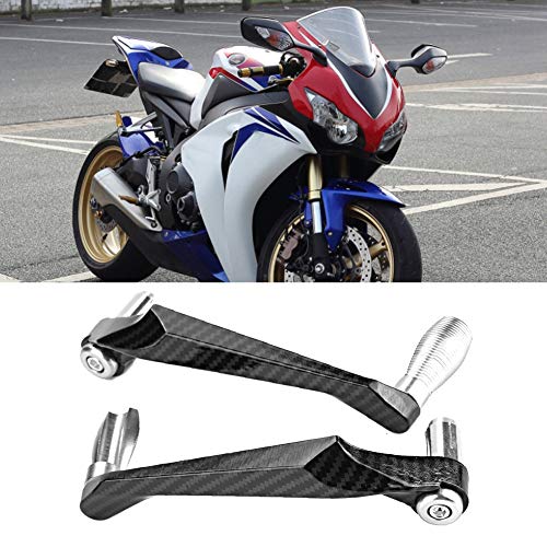 KIMISS 7/8" Universal Motorcycle Handlebar Protector, Silver Aluminum Alloy Brake Guard for Cruiser & Dirt Bikes, Lightweight & Rustproof