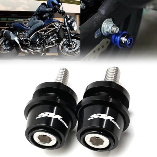 FOR SV650 SV650S 2024 CNC Aluminum Alloy 8MM Swingarm Spools Slider Stand Screw sv650 sv650s 2018-2024 Motorcycle Accessories (Black) - color: Black