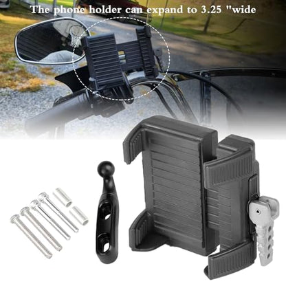 Motorcycle Mobile Phone GPS Navigation Bracket for Honda Gold Wing GL 1800 GL1800 F6B DCT 2018 2019 2020 2021 2022 2023 2024 Universal Phone GPS Holder with Black Perch Mount