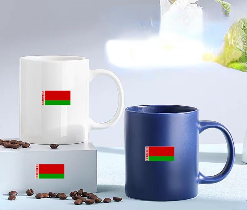 4 PCS Flag Stickers - Belarus Flag Stickers Decals for Cup Computer Laptop Car Bumper Window Helmet Musical Instrument with Smooth Surface - size: Belarus