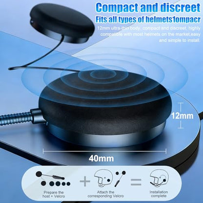 OBEST Motorcycle Bluetooth Headset, Motorcycle Communication System with Auto-Answering Call, Bluetooth 6.0 & IP56, Outdoor Headset for Motorcycling Skiing and Climbing