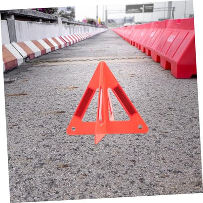 1Set Roadside Safety Reflective Triangle Durable Car Warning Sign for Emergencies Lightweight Portable Reflective Safety Tool for Road Construction Vehicle Breakdown