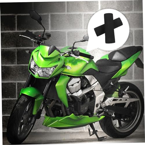 Cabilock Non Skid Motorcycle Handlebar Grips Elastic Sponge Covers for Enhanced Comfort and Safety for Motorbike - size: 12X3.1X3.1CM