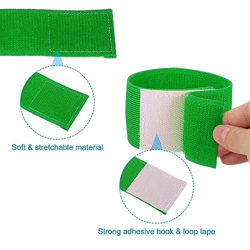 PATIKIL Boot Straps, 2 Pack Elastic Polyester Trousers Blouses Ankle Straps Pants Leg Bands with Hook and Loop for Hiking, Fishing, Hunting, 12", Green - color: Green, size: 12"