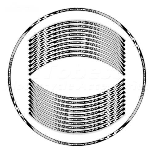CBR 17 inch Wheel Rim Stickers Decals Tape Compatible with CBR1000RR-R 2004-2025 Motorcycle Reflective Rim Tapes Sticker Stripe (Grey) - color: Grey