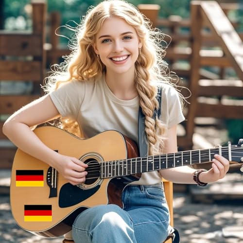 4 PCS Flag Stickers - Germany Flag Stickers Decals for Cup Computer Laptop Car Bumper Window Helmet Musical Instrument with Smooth Surface - size: Germany