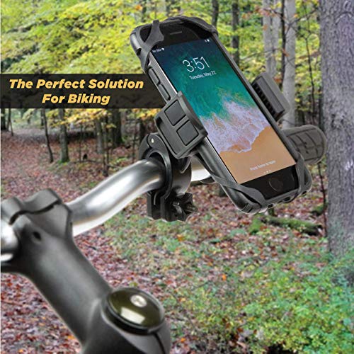 Scosche HDM3SM-RP Handlebar Bike Phone Mount with Universal Phone Holder, Elastic Safety Bands, and Adjustable Clamp for Mobile Phone Device - size: 1 Count (Pack of 1)