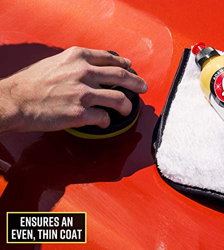 Adam's Polishes Yellow Hex Grip Car Wax Foam Applicator - Waxing Kit Glaze Sealant Liquid Paste Wax Ceramic Coating | Auto Accessories | Car Wash Kit Cleaning