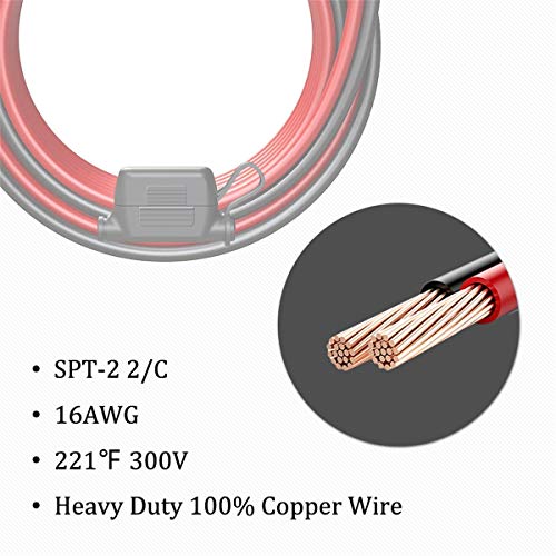 6FT 16AWG SAE to O Ring Terminal Harness, Heavy Duty Battery Quick Disconnect Extension Cable with 10A Fuse, 12V 24V Waterproof Quick Release Eyelet Connector for Motorcycle, Car, Marine, Lawn Mower - color: 16AWG-6FT