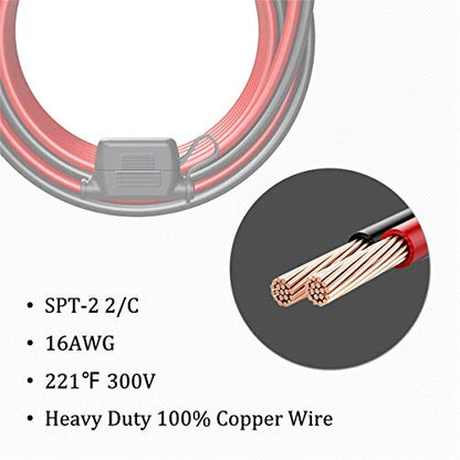 6FT 16AWG SAE to O Ring Terminal Harness, Heavy Duty Battery Quick Disconnect Extension Cable with 10A Fuse, 12V 24V Waterproof Quick Release Eyelet Connector for Motorcycle, Car, Marine, Lawn Mower - color: 16AWG-6FT