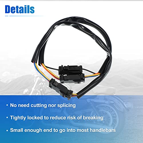 X AUTOHAUX 10 Inch Handlebar CAN Bus Circuit Wire Extension Harness for Harley Davidson Softail Dynas Electra Glide Road Glide Sportster Handlebar Wire Extension Switch Wiring Harness - size: 10in
