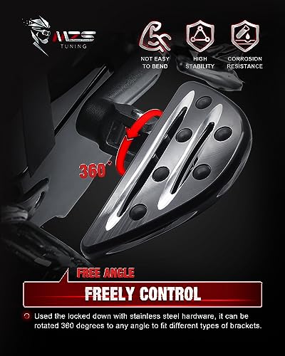 MZS Motorcycle Cover + Motorcycle Passenger Foot Pegs Compatible with Road King | Dyna | Electra/Road/Street Glide | Softail