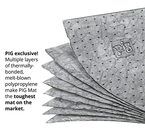 PIG Absorbent Mat Roll in a Dispenser Box by | 15" x 150' Oil Absorbent Mat Roll | All Purpose Absorbent Mat | Lightweight | MAT141