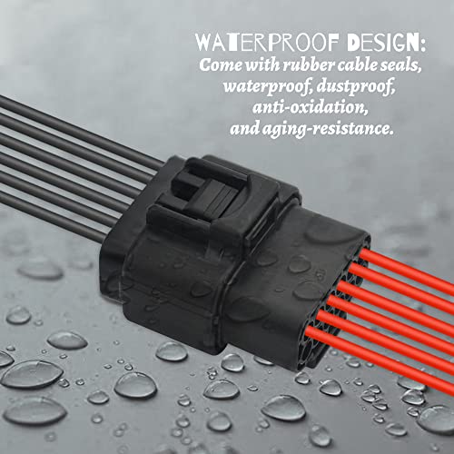 WMYCONGCONG 3 Kits 12 Pin Way Waterproof Electrical Connector Plug for Car Automotive (12 Pin)