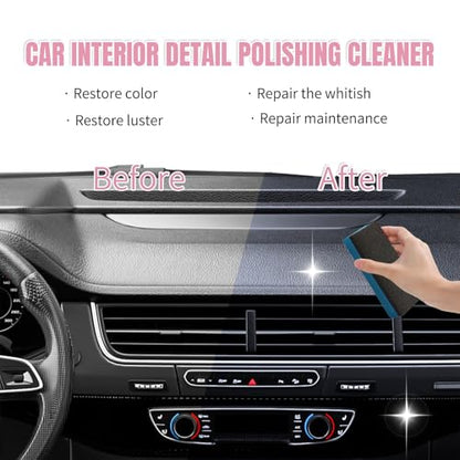 2Pcs Car Interior Cleaner, Polishing Cleaner Detailer Spray. | for Rubber, Leather& More, Multi-Surface Cleaning for Car Interior.