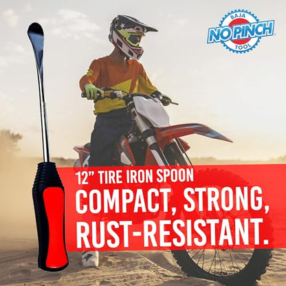 12 inch Tire Iron Spoon | Lever Tool Kit | Professional Tire Changing Tool for Enduro Motocross | Motorcycle | Dirt Bike | Dura-Grip | Easy-to-Use for Safe & Quick Tire Repair | Dirt bike Tire Spoons - size: 12 Inch Tire Spoon