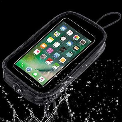 Motorcycle Magnetic Tank Bag,Transparent Waterproof Motorbike Phone Pouch Case with 7 Powerful Magnets,Mobile Phone Bag for All Motorcycles with Metal Fuel Tanks, Black