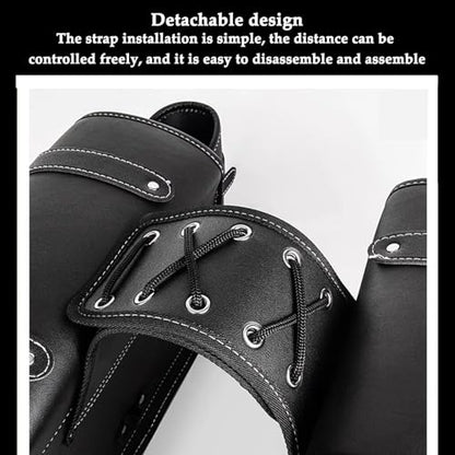Faux Leather Motorcycle Saddlebags with Lock | fit Softail, Scooter Powersports & Cruisers, Throw Over Saddle Bags for Daily Commute or Long Trips 10.24x4.72x8.66 inches - size: Small Without Cup Bag