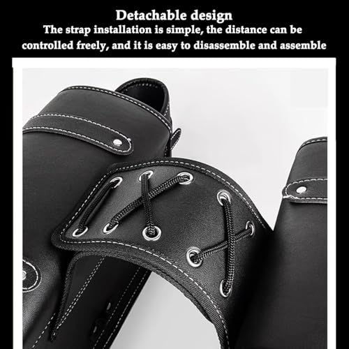 Faux Leather Motorcycle Saddlebags with Lock | fit Softail, Scooter Powersports & Cruisers, Throw Over Saddle Bags for Daily Commute or Long Trips 12.2x5.12x9.84 inches - size: Large Without Cup Bag
