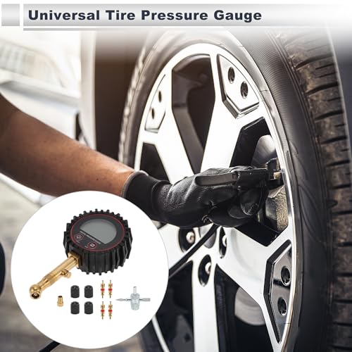 1 Set Tire Pressure Gauge 200PSI 7cm/2.76Inch Digital Pressure Gauge without Battery Tyre Air PSI Meter for Motorcycle SUV Truck