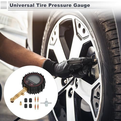 1 Set Tire Pressure Gauge 200PSI 7cm/2.76Inch Digital Pressure Gauge without Battery Tyre Air PSI Meter for Motorcycle SUV Truck