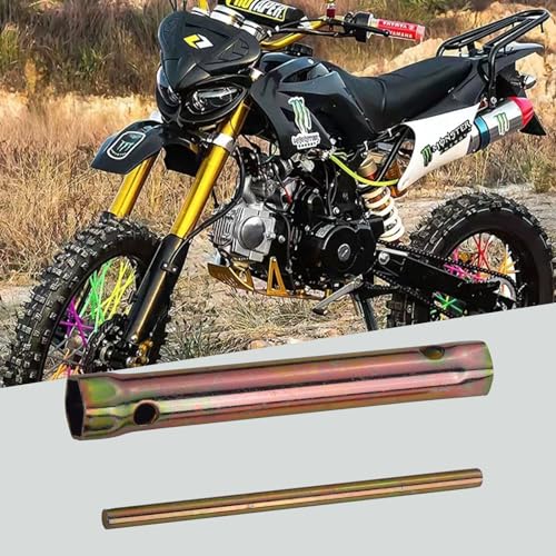 18MM Motorcycle Ignition Spark Plug Spanner Wrench Socket Tool -16-18mm(5/8-45/64'') Double Ended with 2 D8TC A7TC Spark Plug