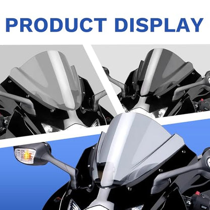 Motorcycle Windscreen Windshield Replacement for Suzuki GSXR600 GSXR750 GSXR 600 GSXR 750 2011-2025 GSX-R600Z GSX-R750Z 2022 2023 2024 2025 PC Windscreen Double Bubble (Clear) - color: clear