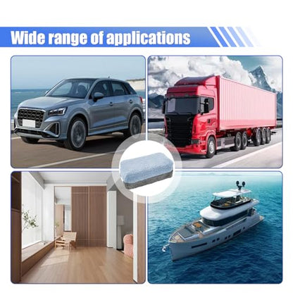 12PCS Ceramic Coating Applicator Sponge, Microfiber Rectangular Auto Polishing Cleaning Pads, Universal Automotive Detailing Sponge for Car Wax, Paint, Sealant Application (Blue) - color: Blue