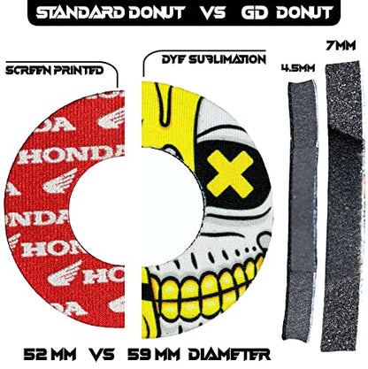 Gripdonuts.com® MX Grip Donuts for Dirt Bike Motorcycle BMX - Send It (2 Colors) - color: Red