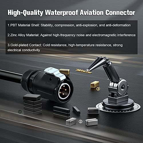5 Pin Connector Waterproof Connectors, Aviation Wire Connector for Automotive, Power, Marine, New Energy, Solar Energy, and Other Indoor/Outdoor Electrical Connections - style: 5PIN
