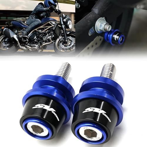 FOR SV650 SV650S 2024 CNC Aluminum Alloy 8MM Swingarm Spools Slider Stand Screw sv650 sv650s 2018-2024 Motorcycle Accessories (Blue) - color: Blue