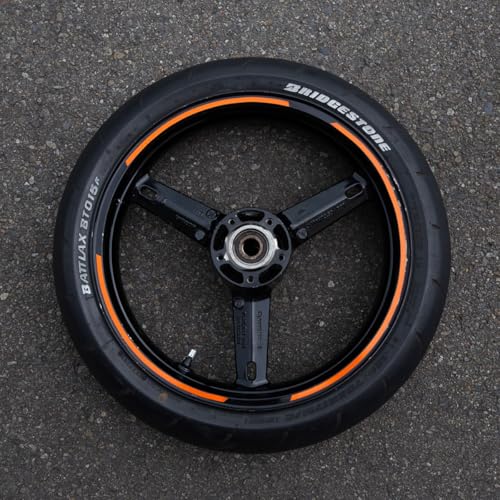 Keiti Reflective Wheel Stripes with Applicator Tool 7mm x 6M (Orange) - color: Orange