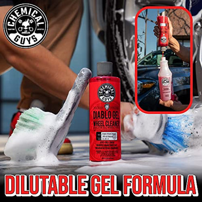 Chemical Guys Diablo Gel Oxygen Infused Foam Wheel & Rim Cleaner, Concentrated Car Wheel Cleaner Safe on All Finishes, Removes Brake Dust, Dirt, Grime, for Cars, Trucks, SUVs, Motorcycles & RVs, 16 oz - style: Diablo Gel 16 oz