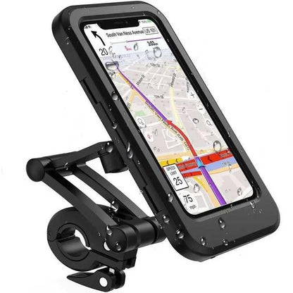 Generic Waterproof Phone Mount, Universal Compatible with All iPhones and Android Phones, 360 Swivel, Secure Handlebar Attachment for Bicycle/Motorcycle