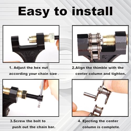 Chain Breaker #420-530, Heavy Duty Chain Breaker Riveting Tool, Chain Removal Pin Link Splitter Motorcycle Accessories Fit for Bike Bicycle ATV Dirt Pit Quad Go Kart Scooter Tractor Chain Break