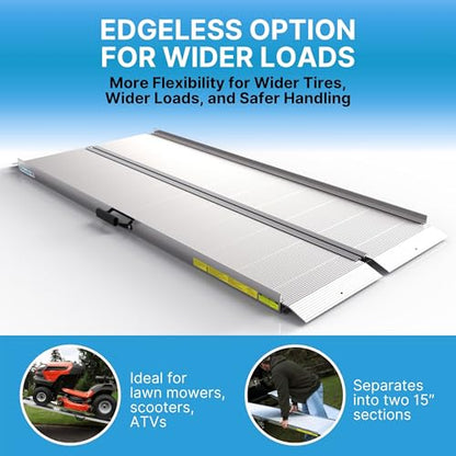 EZ-ACCESS TRAVERSE Aluminum Singlefold Folding Ramp, Portable Loading Ramps for Wheelchairs, Motorcycles, Lawn Tractors & ATVs, Heavy Duty Aluminum Folding Ramps with Carrying Handles (Silver, 6 Foot) - size: 6 Foot, style: Singlefold
