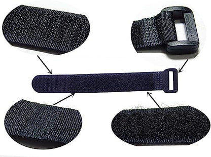 25pcs Black Reusable Fastening Cable Straps, Hook and Loop Cable Tie Down Straps 1" x 18" - size: 25 Pack 1 x 18 Inch