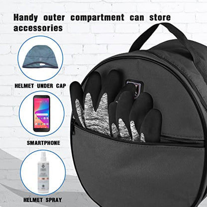 Harrison Howard Equestrian Motorcycle Riding Waterproof Helmet Bag Helmet Case Storage Carring Bag - color: Black