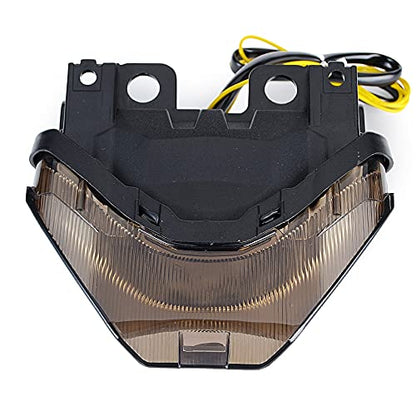 MZS Motorcycle Tail Light, LED Turn Signal Integrated Blinker Smoke Compatible with MT07 MT-07 FZ-07 FZ07 2014-2017 / YZF R3 2015-2024 / R25 2014-2024 / MT-03 2015-2019 / MT-25 2015-2019 - size: MT07/FZ07/ YZF R3/ R25/MT-03/MT-25