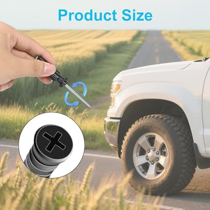 40pieces of tire Repair Rubber Bolts, tire Screw Plug Quick Repair Tool, Vacuum tire Repair kit with Spiral Rubber Bolts, Suitable for Various Types of Vacuum Tires