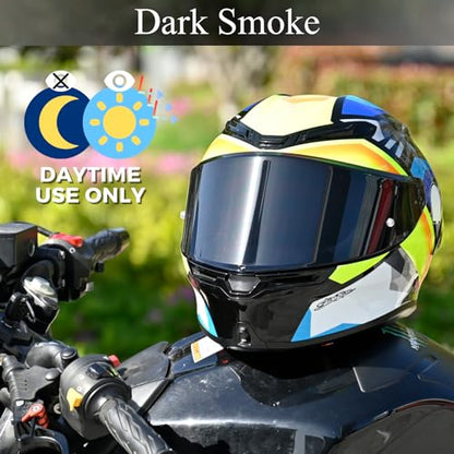 Compatible With K6S Visor K6 Face Shield Replacement Tinted Visor Helmet Accessories (Dark Smoke) - color: Dark Smoke