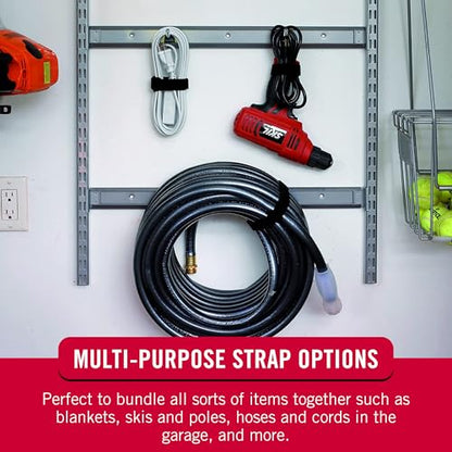 VELCRO Brand 30 Inch Elastic Straps 4 Pack, Use as Yoga Mat Straps, Fasten Outdoor Umbrellas, Wood, Tarps, Blankets, Poles and More, Stretchable and Adjustable for a Snug Fit - size: 4PK Large 30"