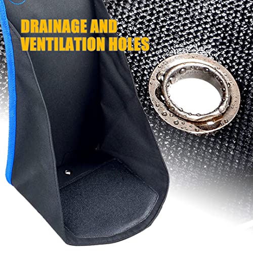 ATV Rear Passenger Foot Rest,Universal Adjustable Foldable Wear-resistant Rear Foot Pegs Compatible With Sportsman Rancher Griz(Blue Piping) - color: Blue Piping