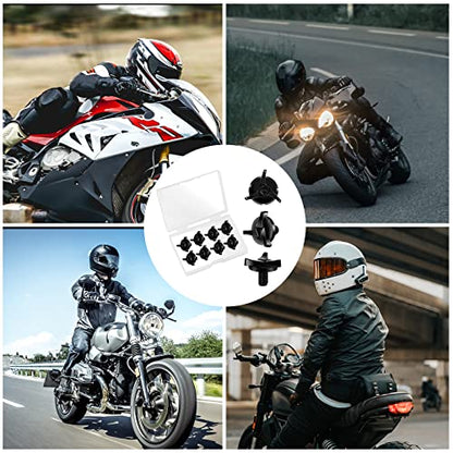 8pcs Motorcycle Helmet Screws, Motorcycle Helmet Visor Screws Helmet Visor Screws Motorcycle Helmet Accessories (Black, Transparent Gasket)