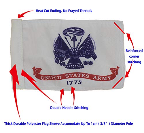 Durable Motorcycle Flag US ARMY 6 x 9 Inch - color: US ARMY, size: 6X9