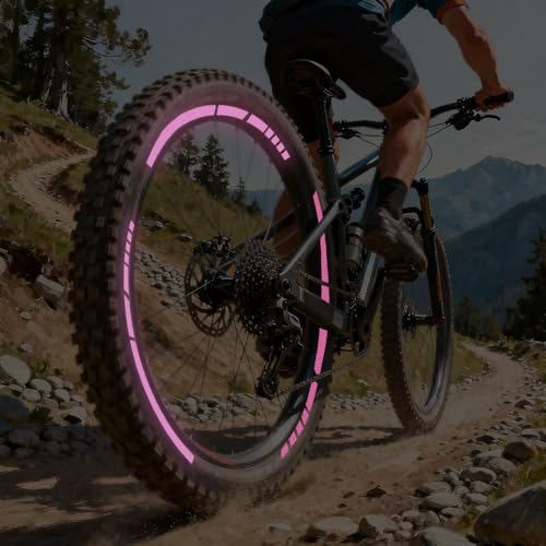 12PCS Reflective Car Wheel Stickers, Night Safety Warning Bicycle Stickers, Anti-Scratch Reflective Rim Decals for Car Motorcycle Cycling Bike (Purple) - color: Purple