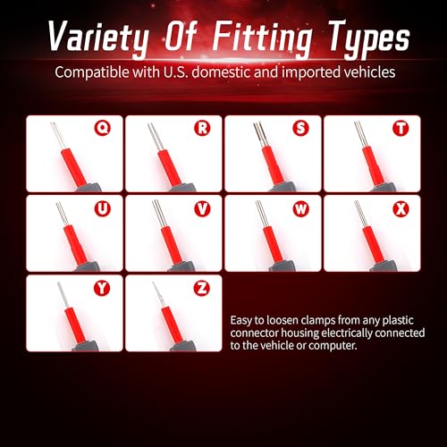 26PCS Universal Terminal Removal Tool Kit, Connector Pin Removal Tool for Replace Universal Automotive Vehicle Wire Harness Pin Connector Release - size: 26PCS